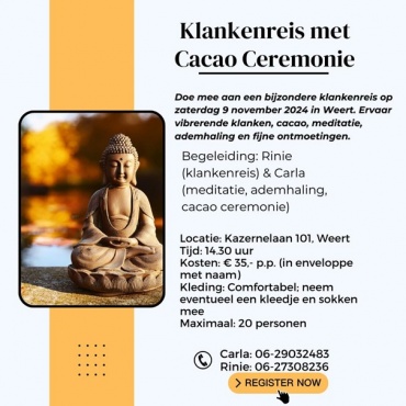  Klankenreis met cacaoceremonie