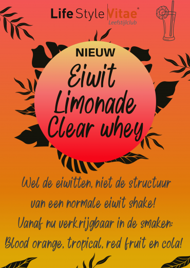  Nu de CLEAR WHEY (EIWIT SHAKE) ISOLATE ook voor thuis!